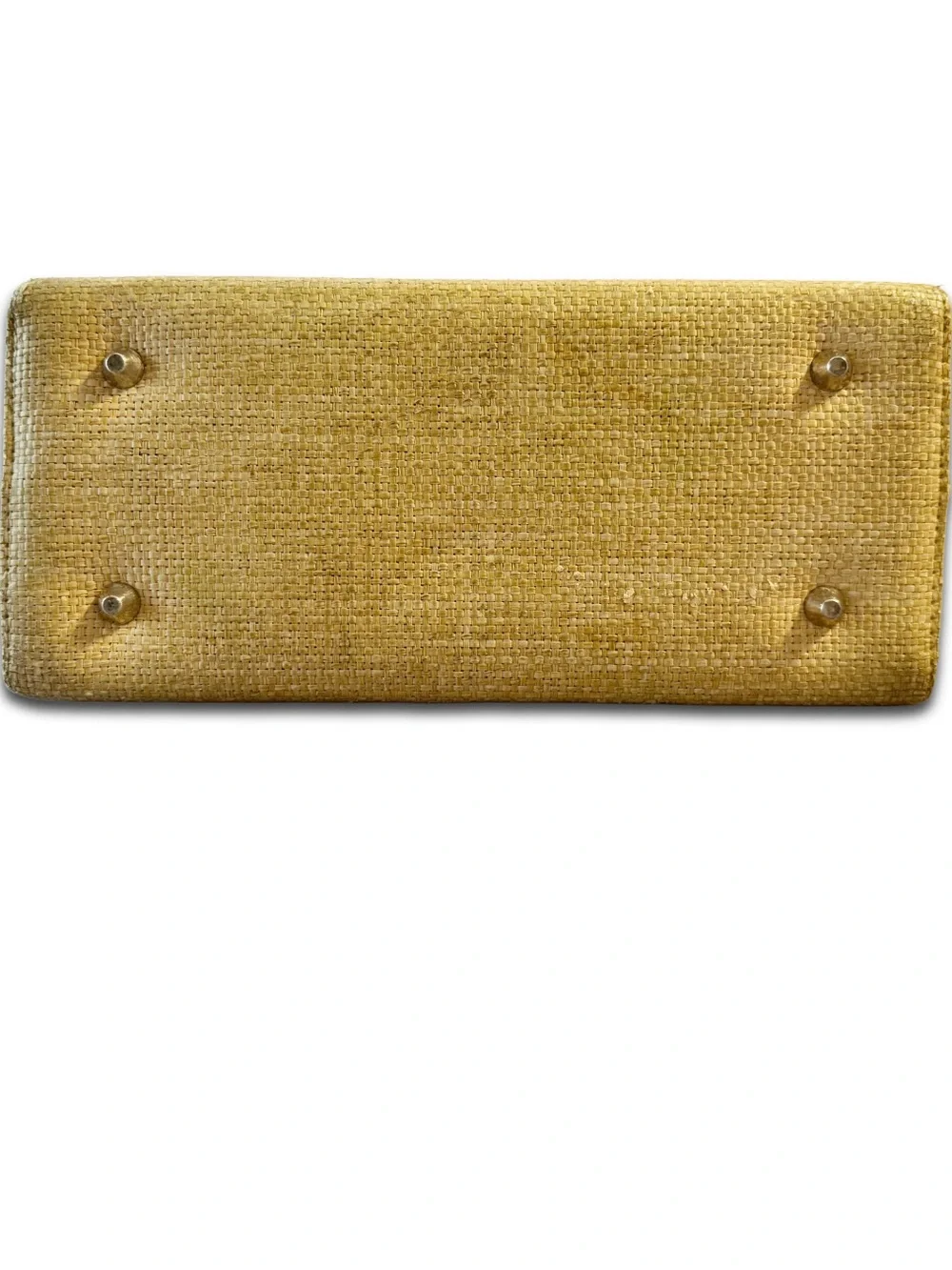Rare Vintage Kate Spade New York Raffia Straw Tote Shoulder Bag Tan Leather Y2K